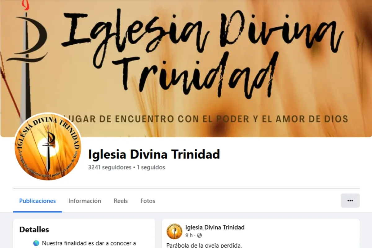 Página de Facebook de la Iglesia Divina Trinidad